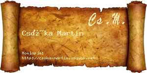 Csóka Martin névjegykártya